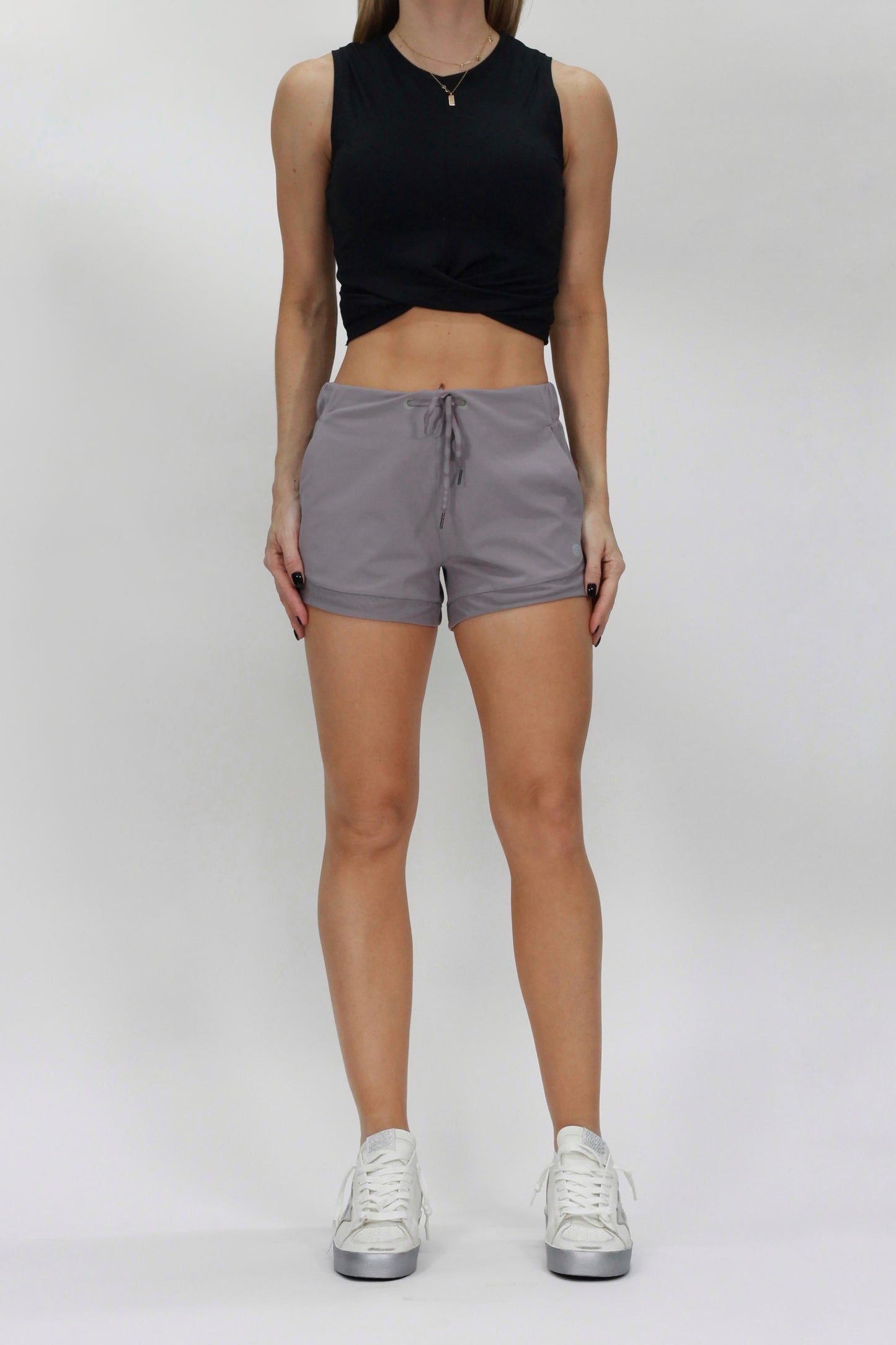 Casual short rose gray