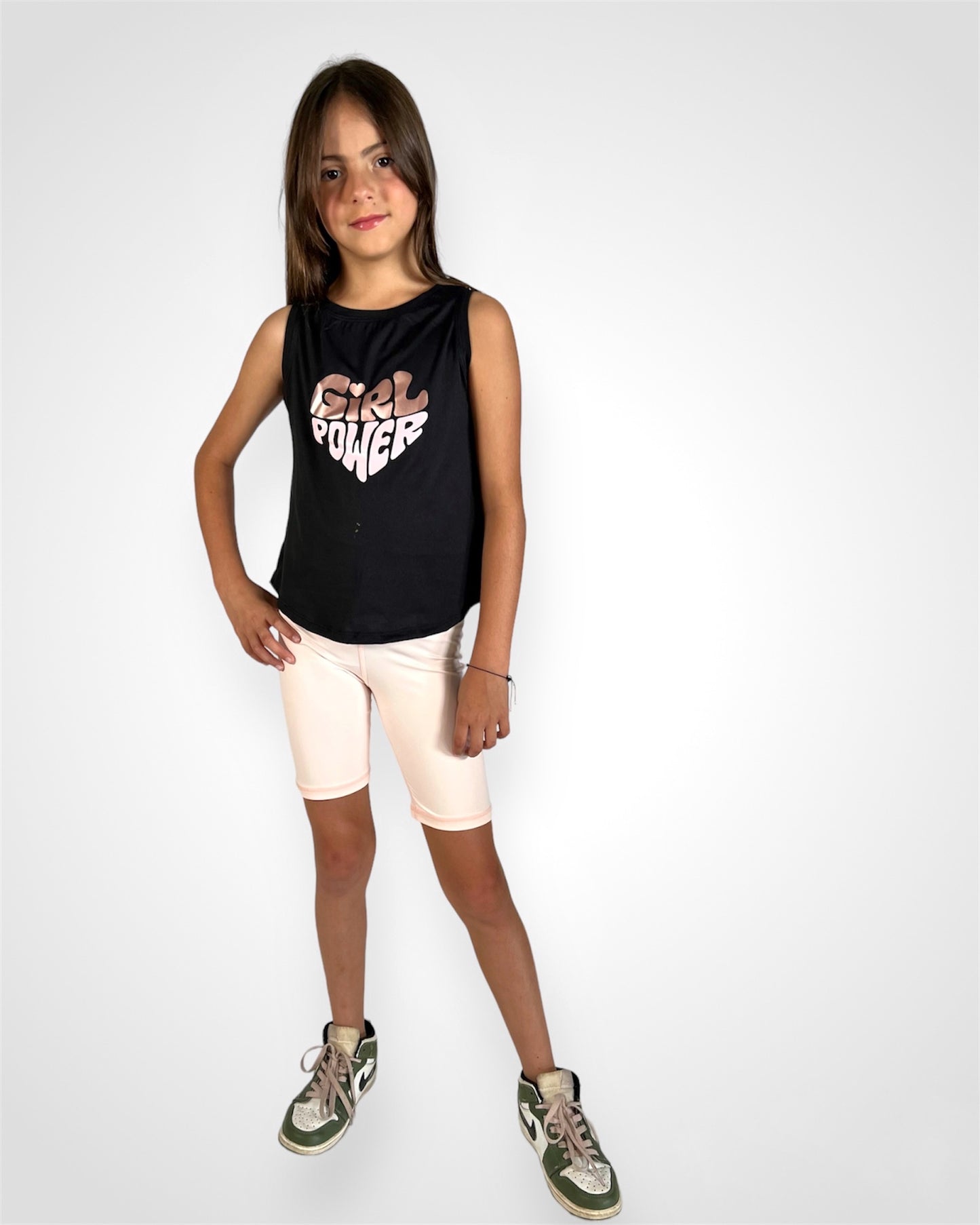 Kid T-shirt girl power rose gold