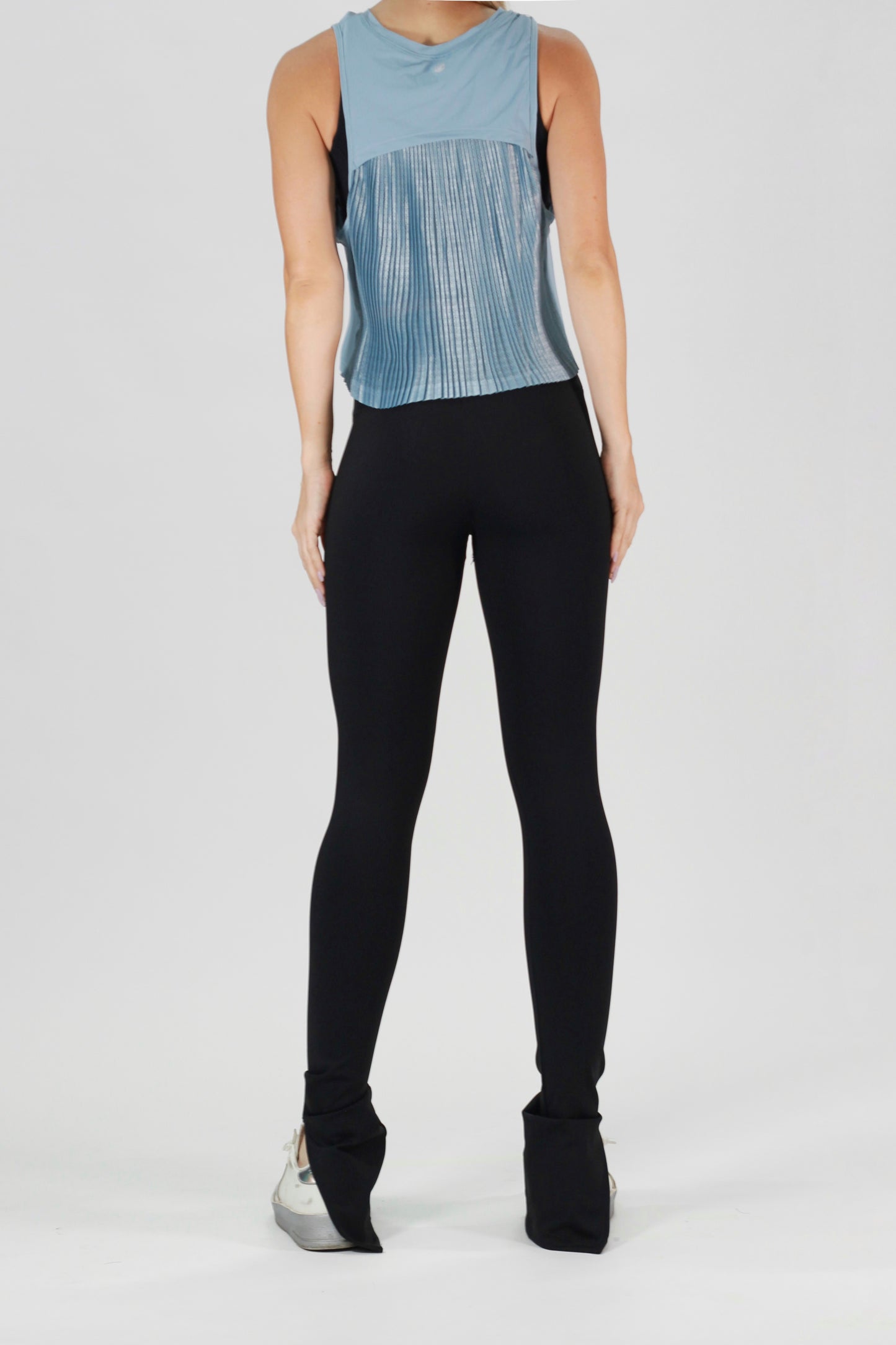 Pleated Basic Shirt Blue