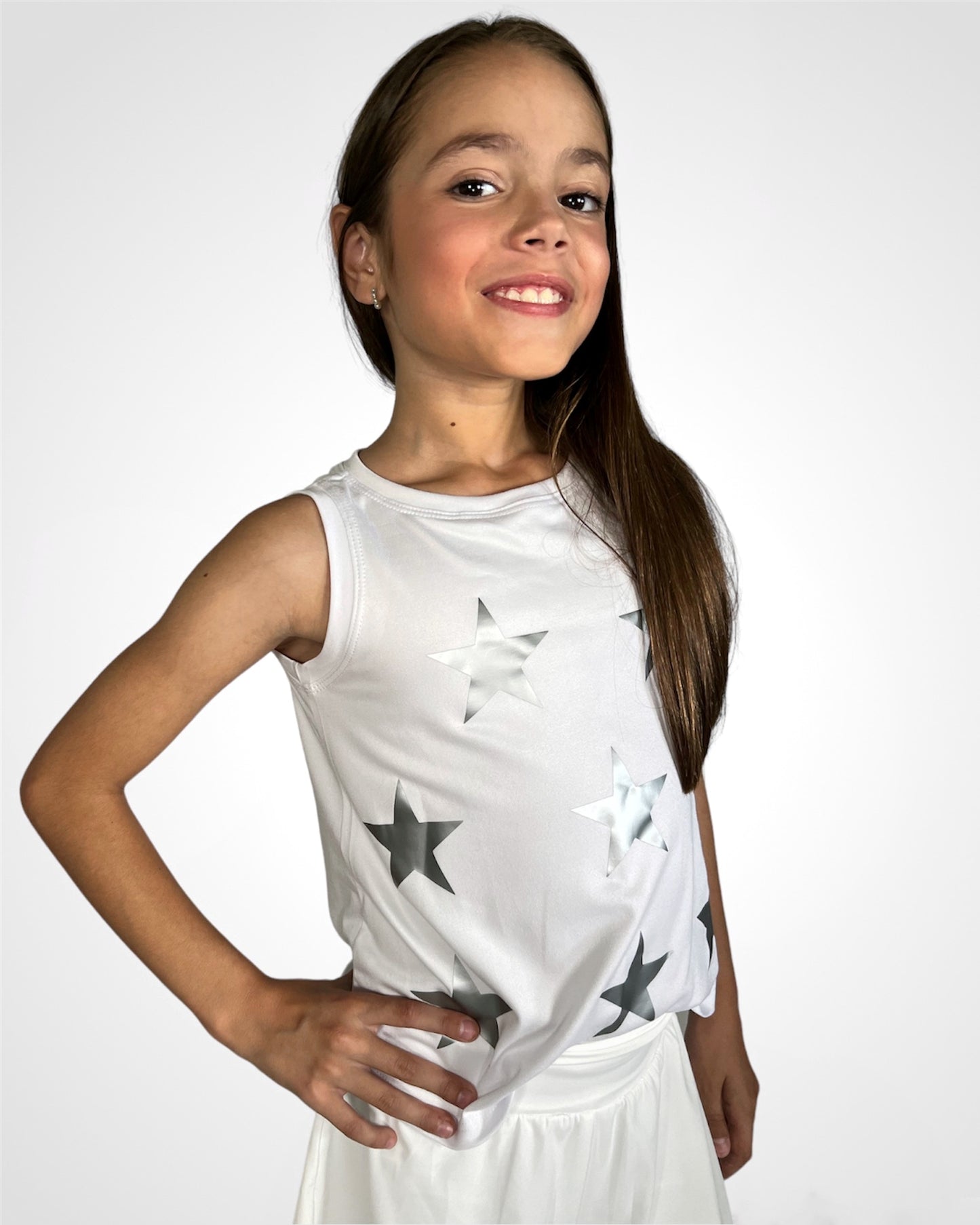 Kid T-shirt silver stars