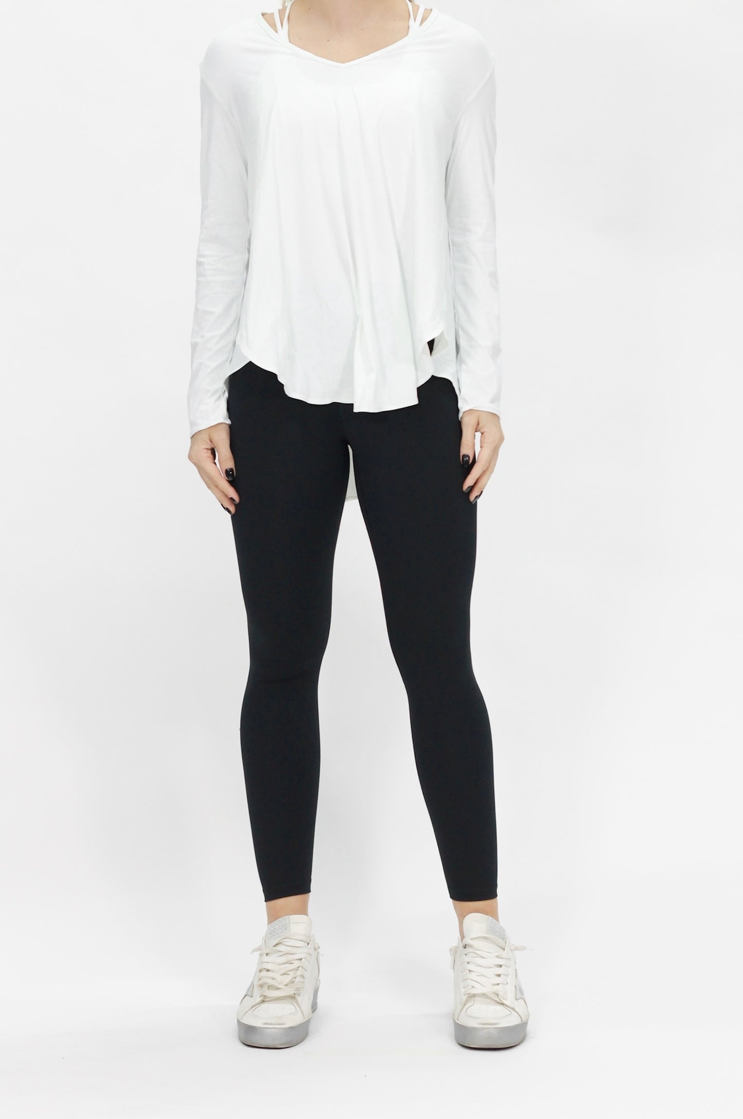 Oversized Long sleeve Basic Shirt white