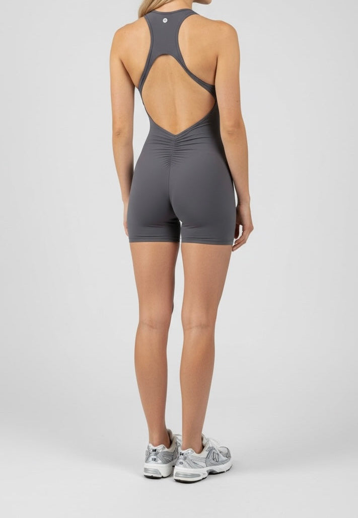 Zipper Jumpsuit biker 2 gray