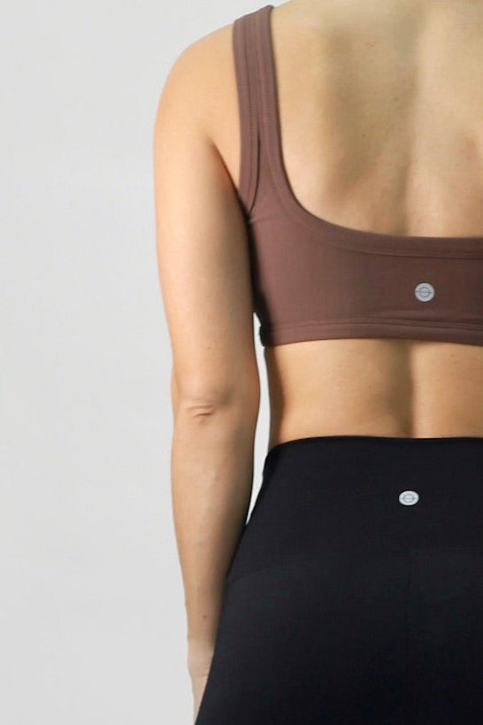 Basic rib top brown