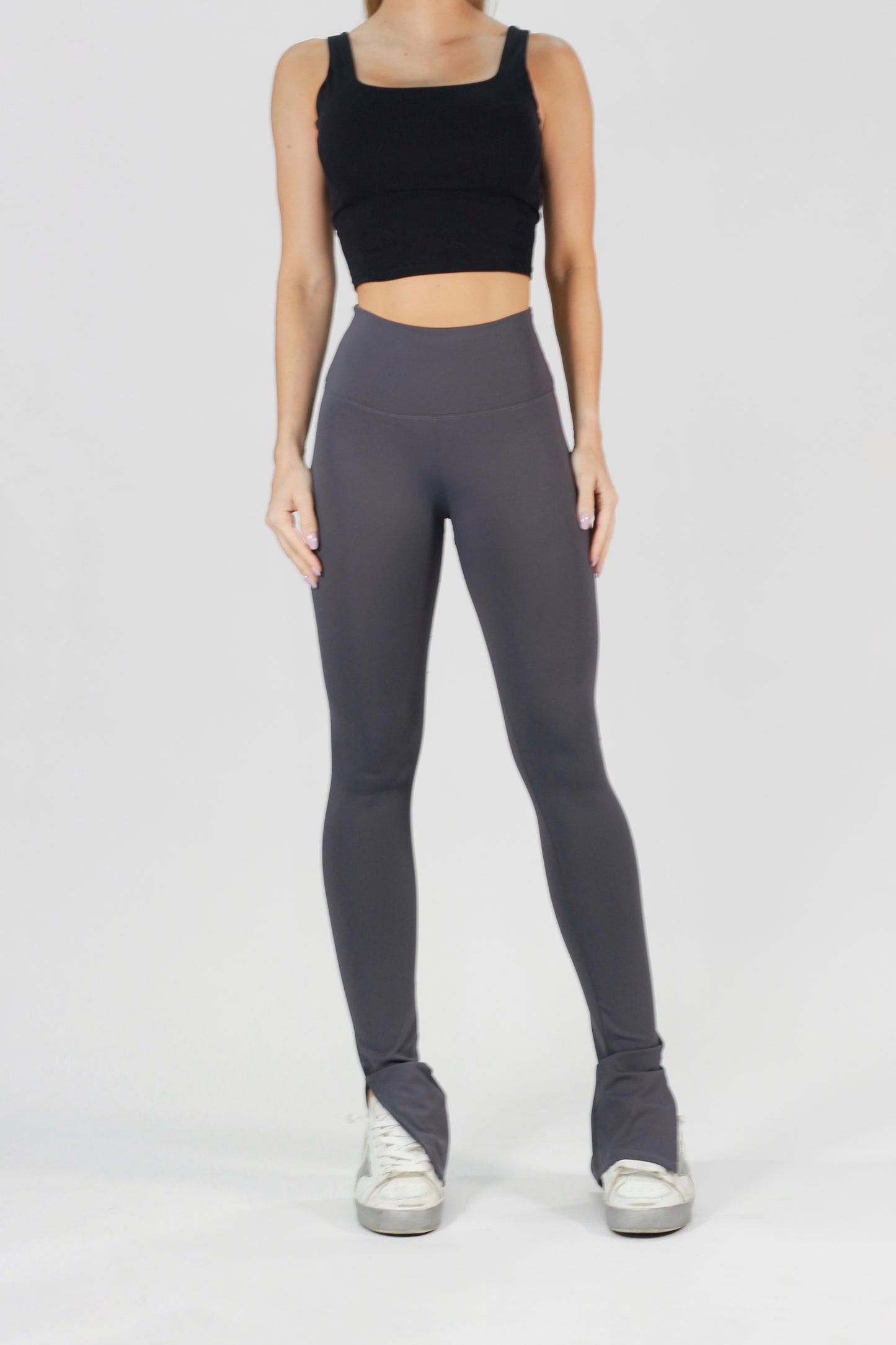 Split Flare Legging Gray