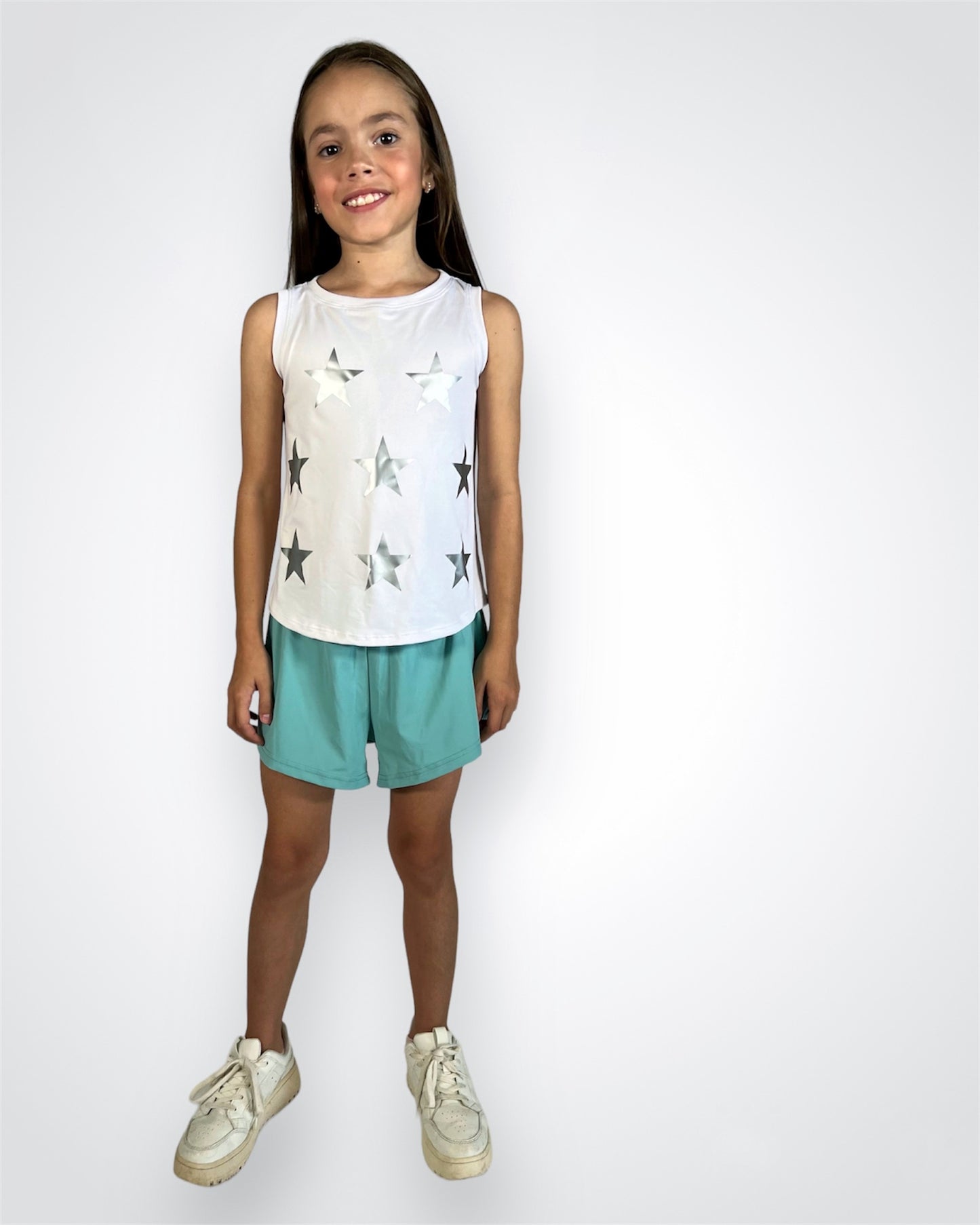 Kid T-shirt silver stars