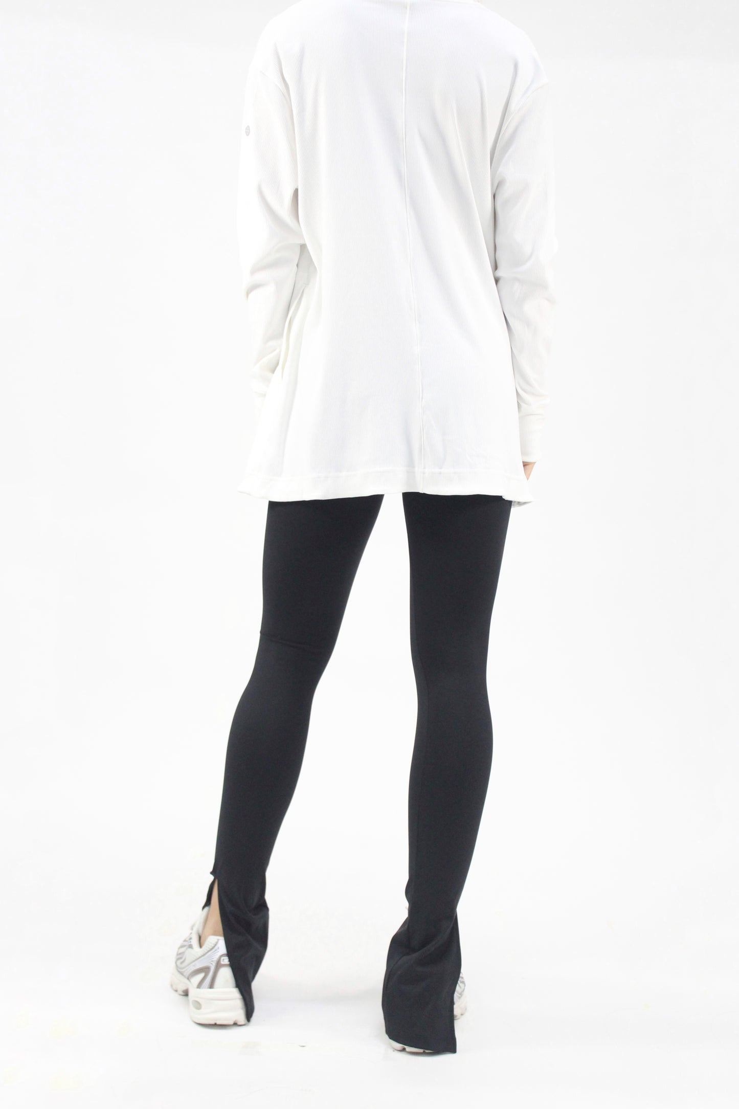 Rib Cardigan white