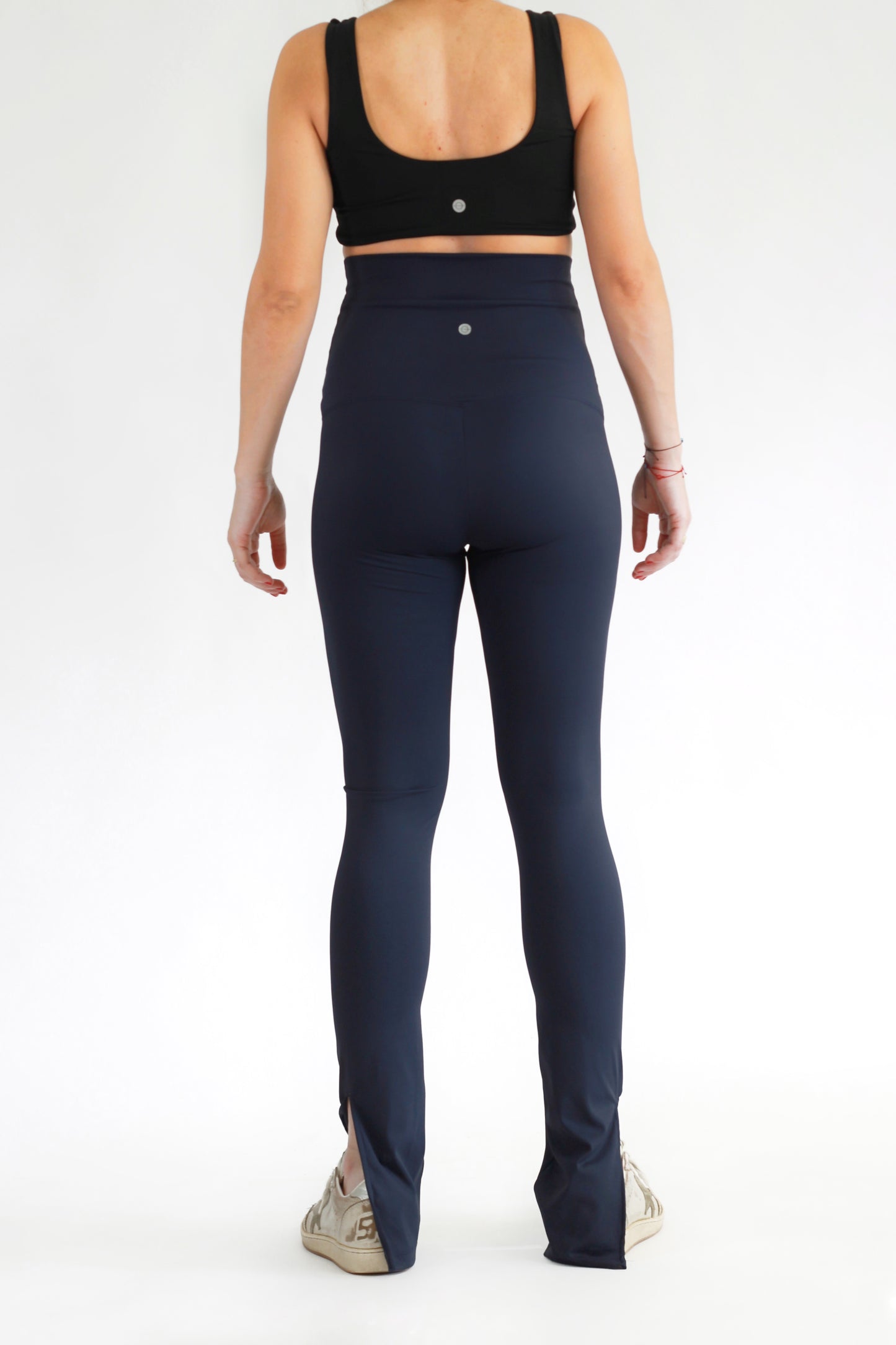 Preggo Split Flare Legging Navy