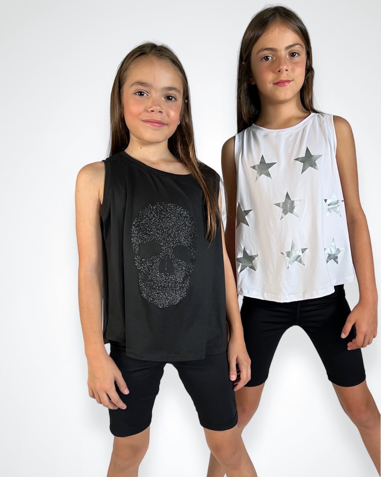 Kid T-shirt glitter skull