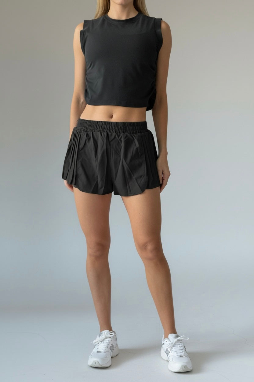 Flare short black