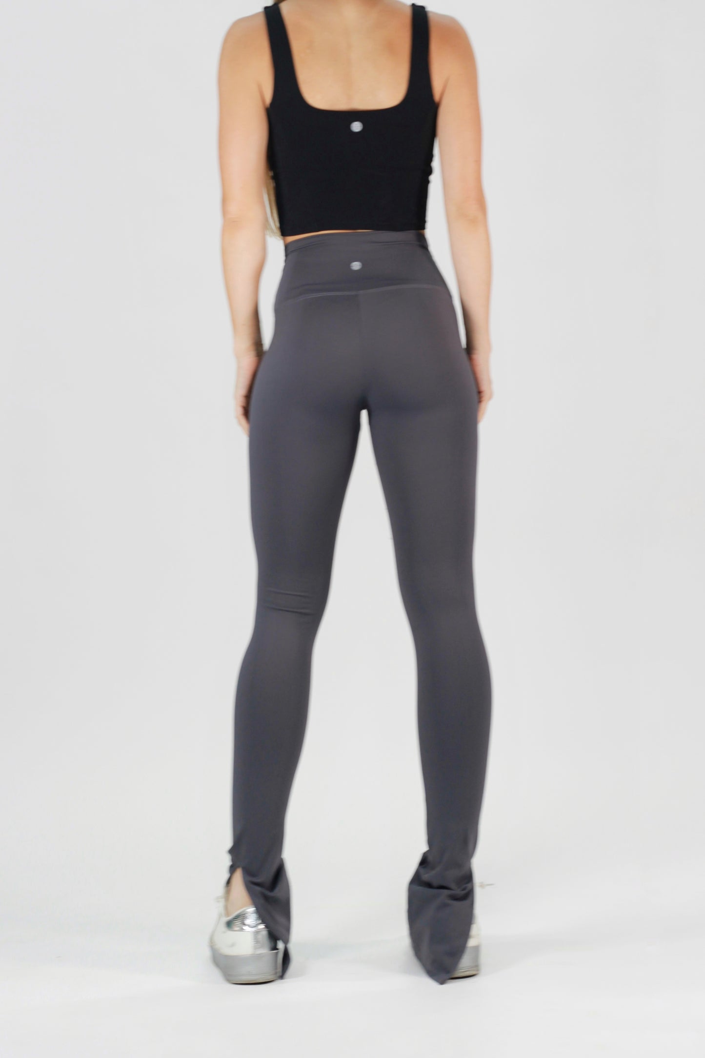 Split Flare Legging Gray