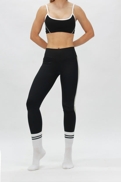 Stripe legging black