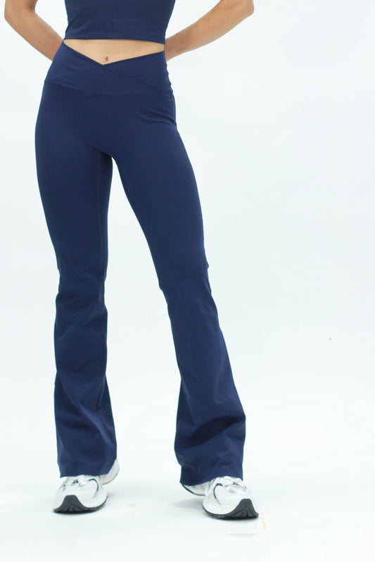 V flare legging navy