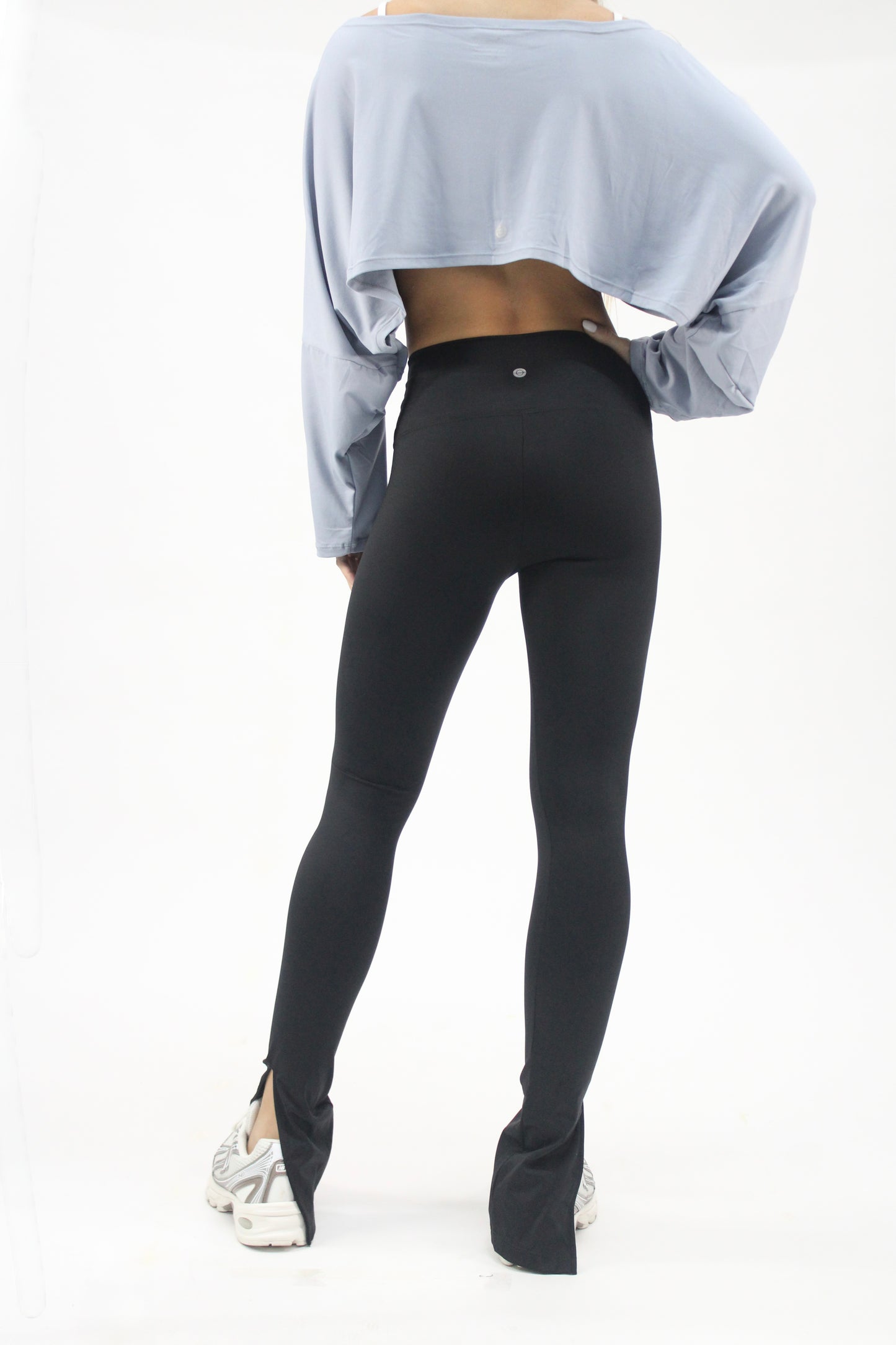 off shoulder shirt blue