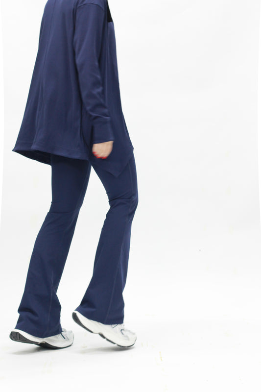 Rib Cardigan blue