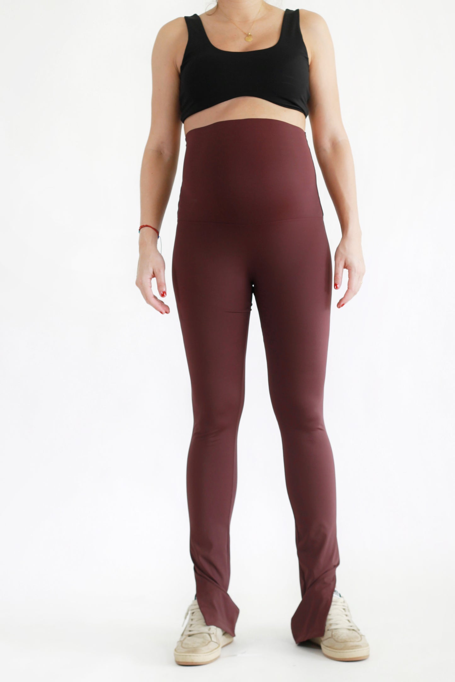 Preggo Split Flare Legging Vino