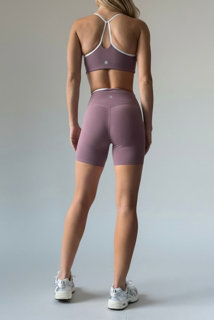 V sporty biker set rose