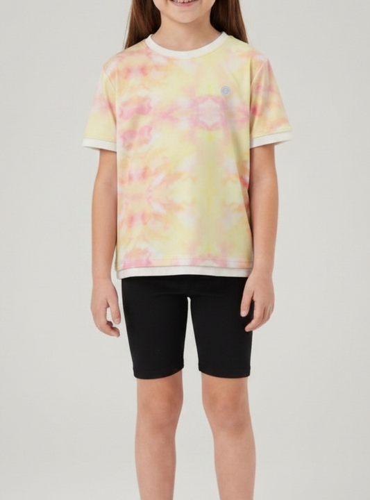 Tie-dye yellow shirt