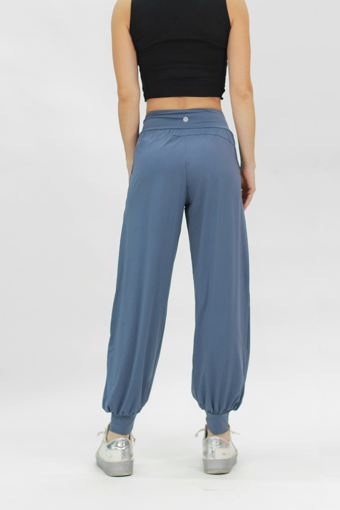 Pleated jogger blue