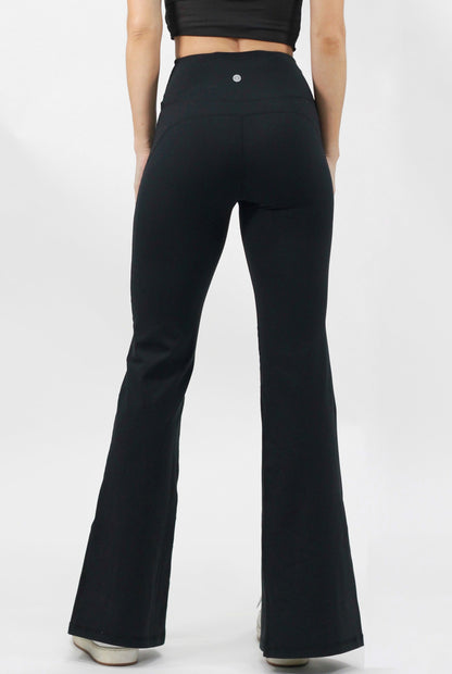 Open  Flare Legging Black