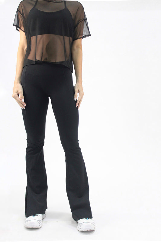 Open Flare Legging 2  black