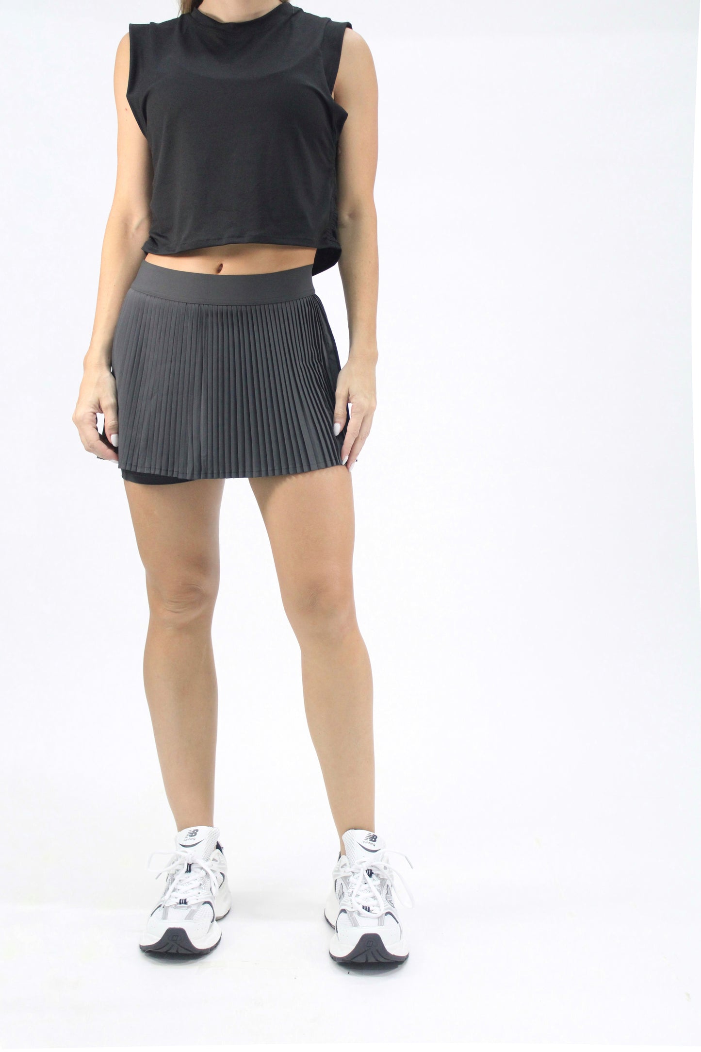 Mini mesh 3 skirt gray