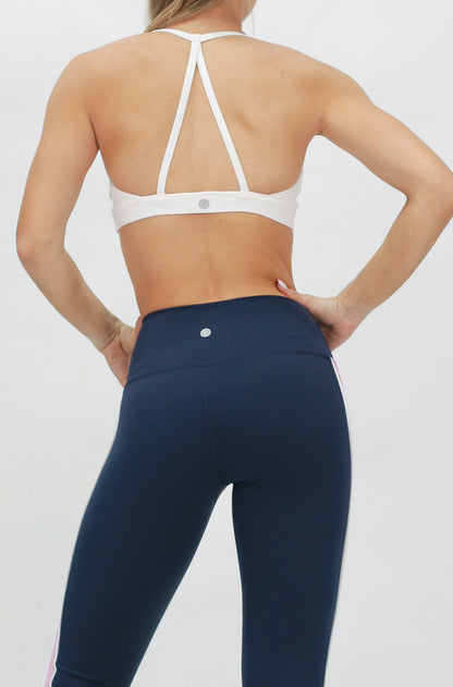 Stripe legging navy