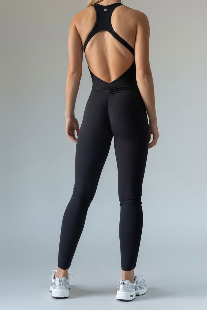 Zipper Jumpsuit legging black