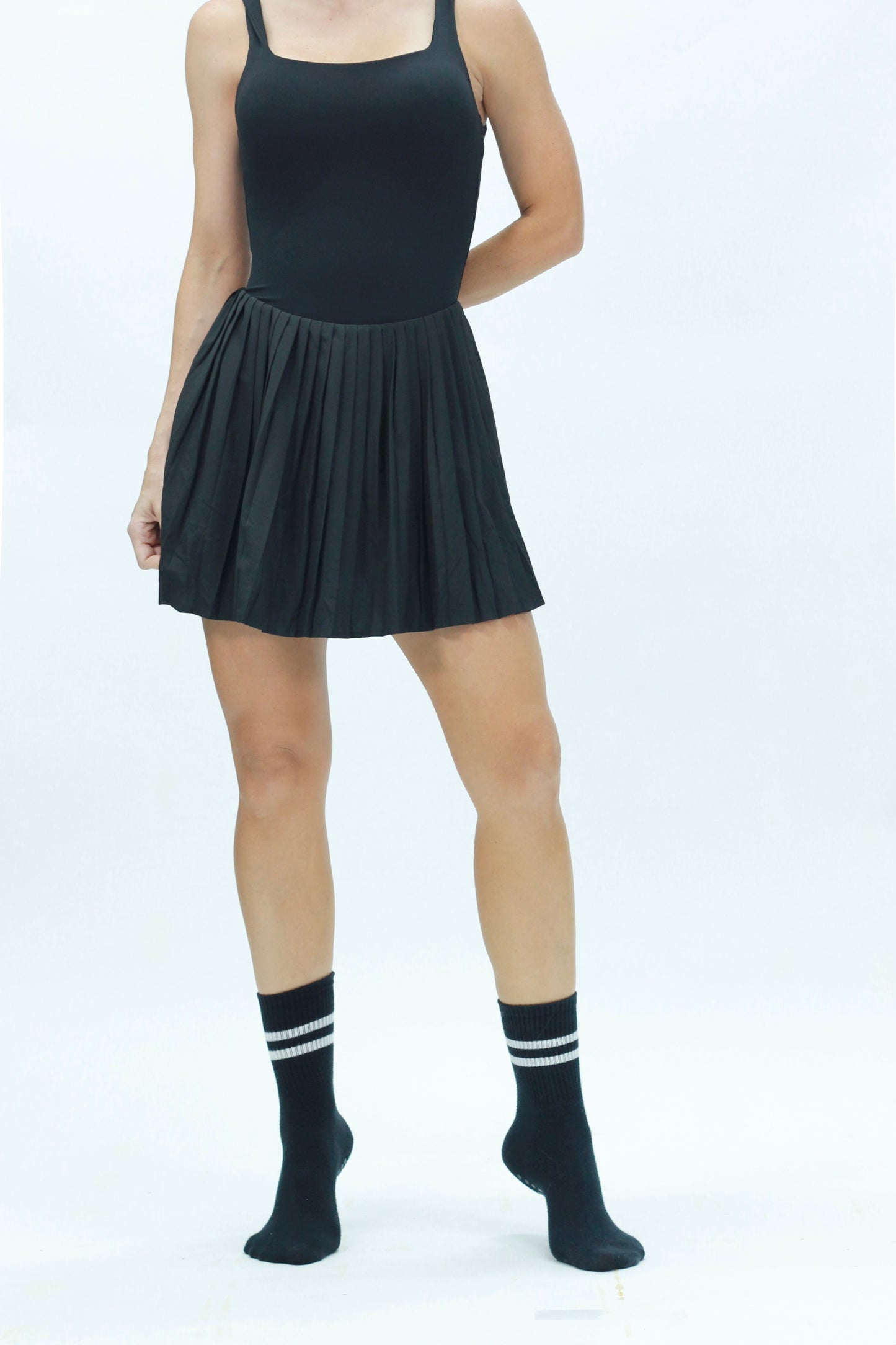 Pleated dress 2 black
