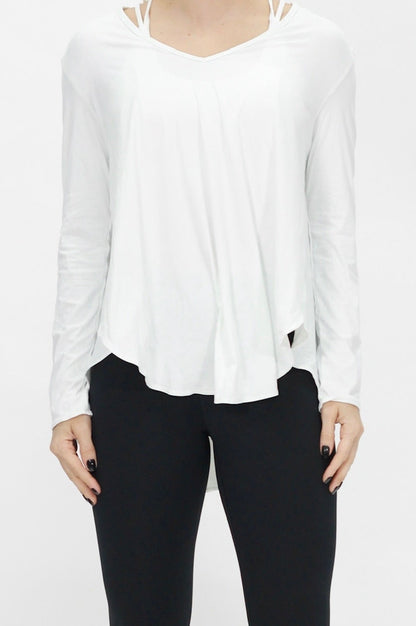 Oversized Long sleeve Basic Shirt  white