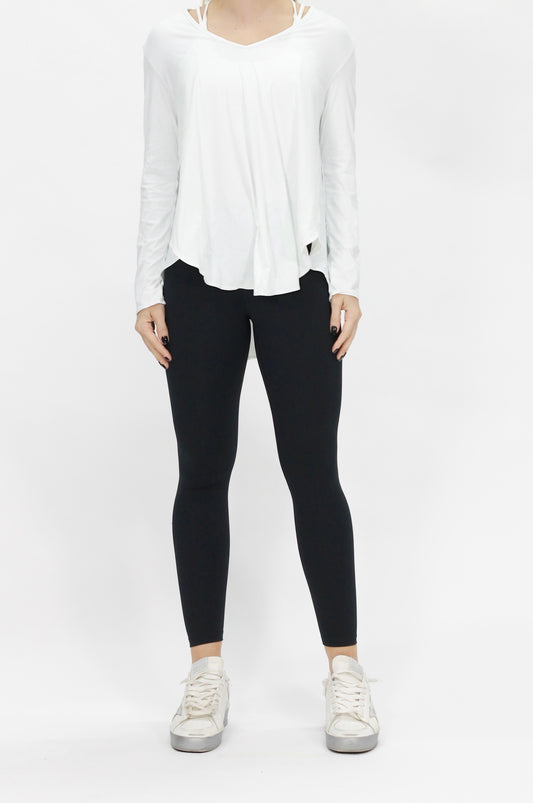 Oversized Long sleeve Basic Shirt  white