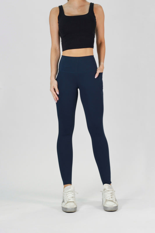 Navy Basic Legging con bolsillo