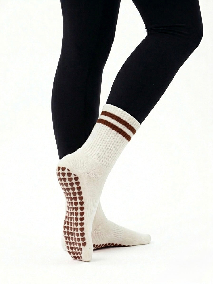 The Grip socks / Brown heart