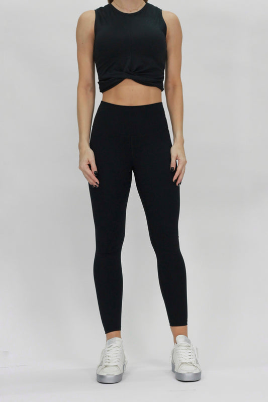 Knot Crop Basic shirt Black