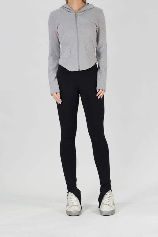Rib sweater gray