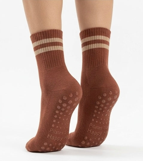 The Grip socks / terracota&khaki