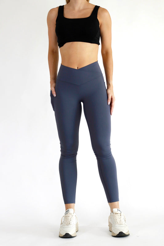 V Legging Blue con bolsillo