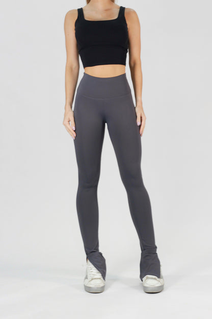 Split Flare Legging Gray
