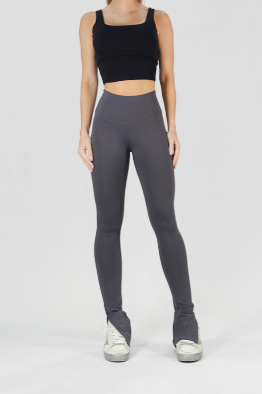 Split Flare Legging Gray
