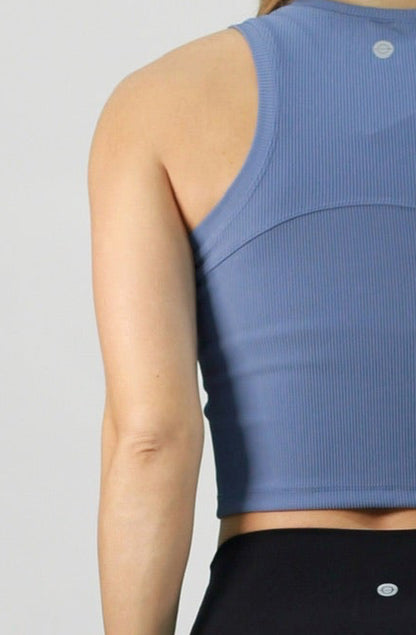 Rib Tank Basic shirt blue