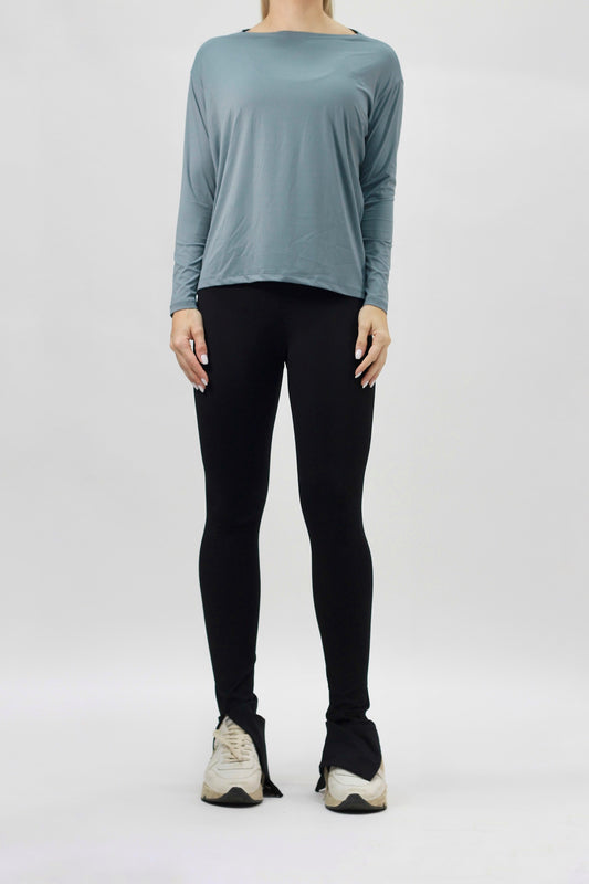 Long Sleeve 4 basic shirt green