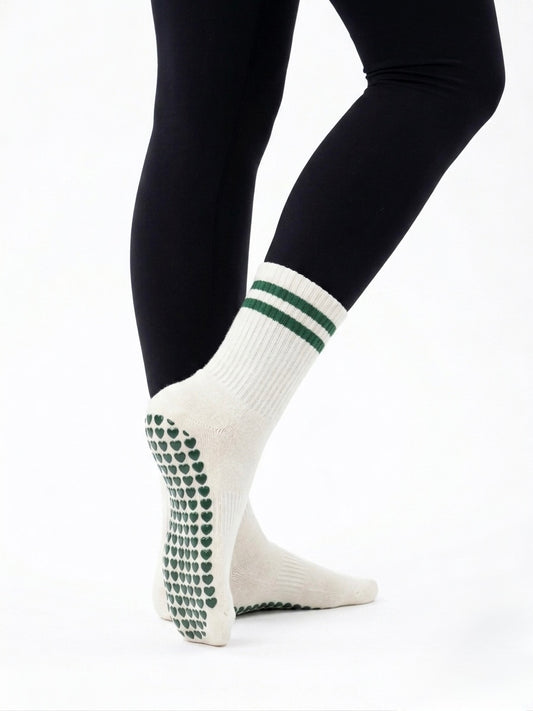 The Grip socks / Green heart