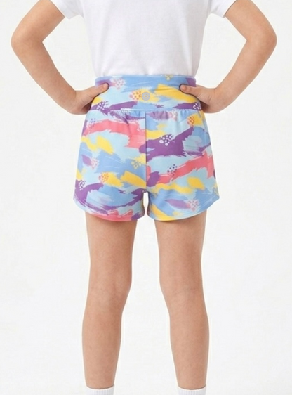 Colorful short blue