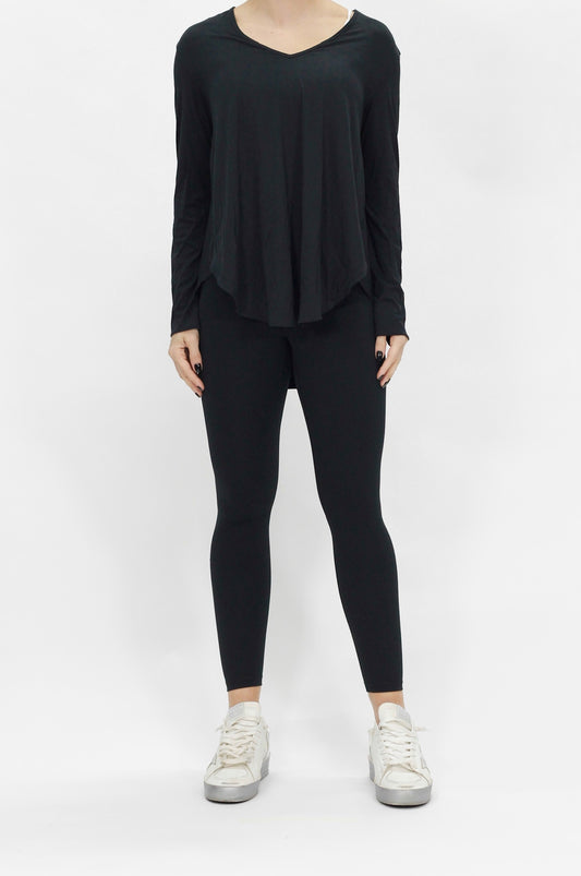 Oversized Long sleeve Basic Shirt black
