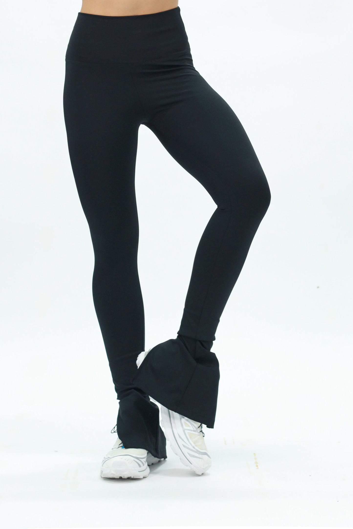 Split Flare Legging Black