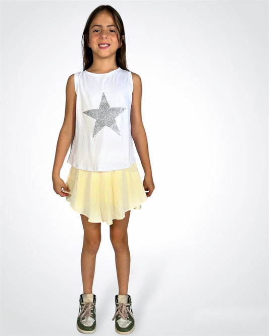Kid butterfly skirt yellow
