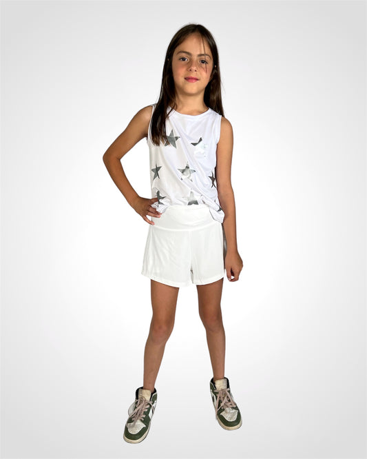 Kid T-shirt silver stars