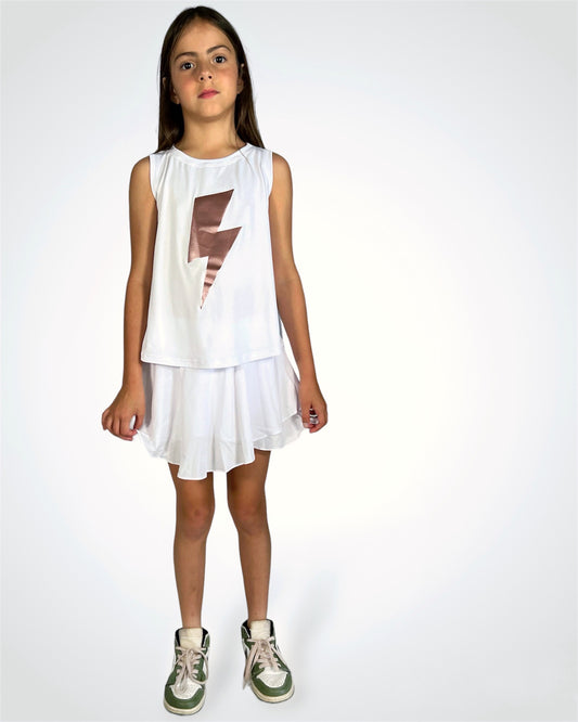 Kid butterfly skirt white