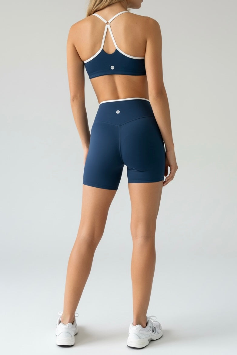V sporty biker set navy