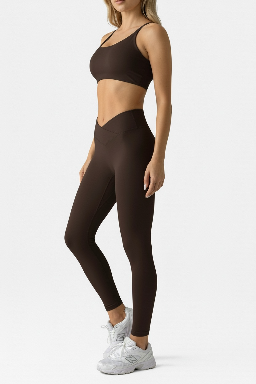 V rib brown set