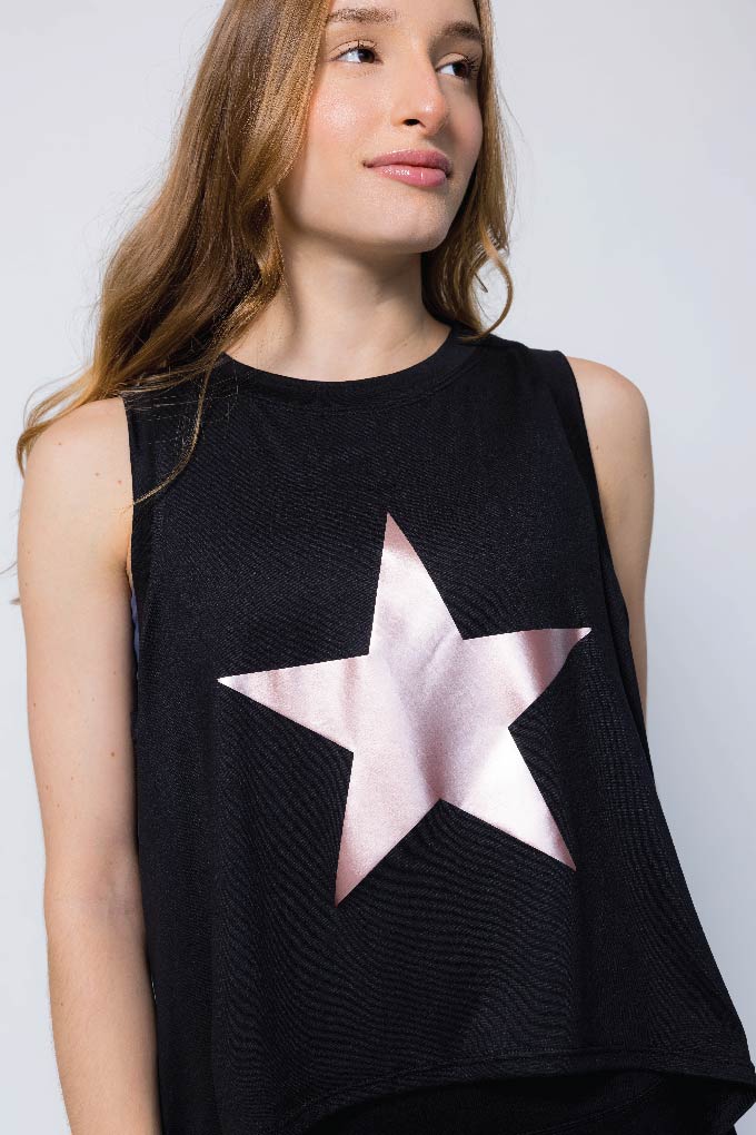 Star T-shirt rose gold